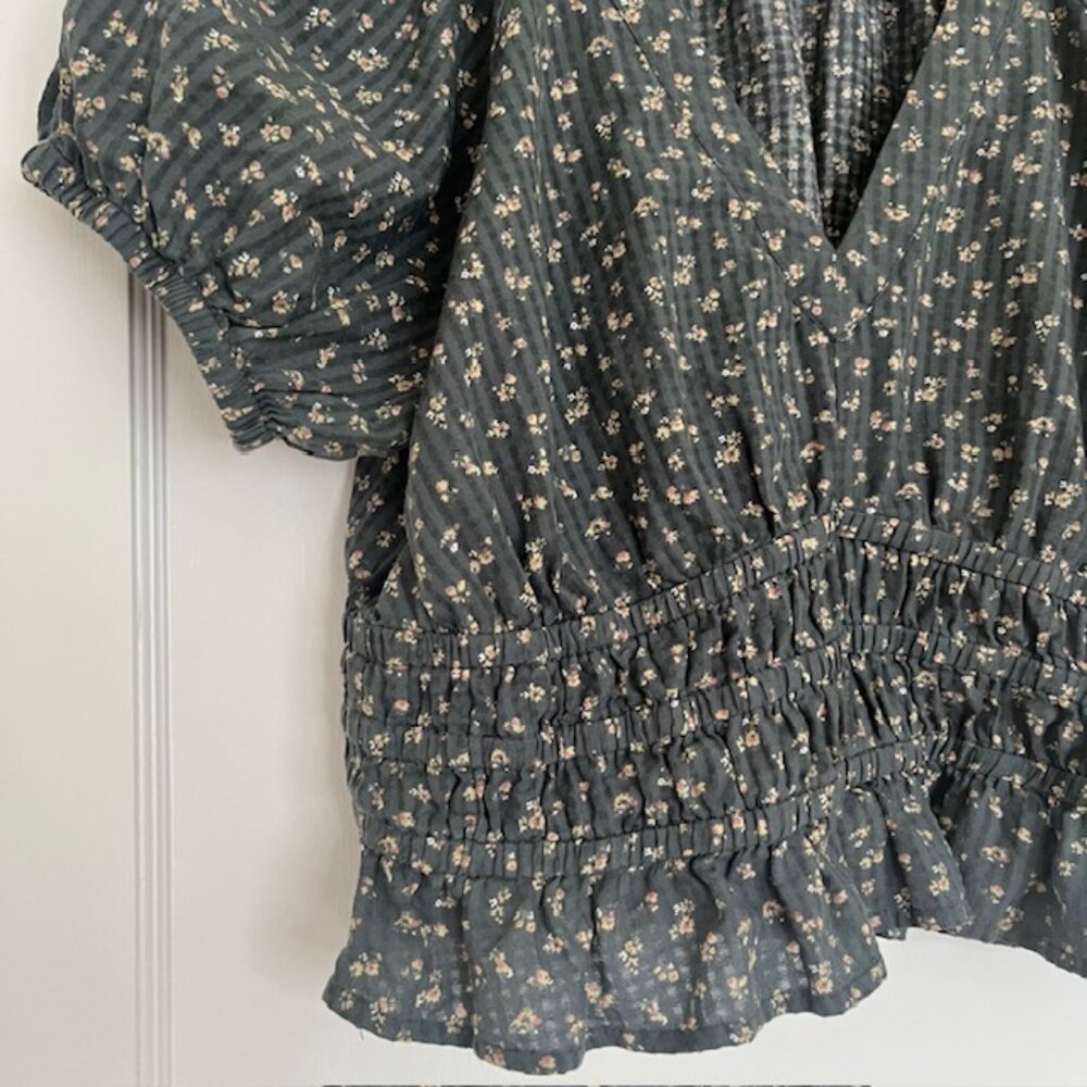 Madewell Manon Cotton Voile Top in Architect Green | Size Large - Picture 6 of 10